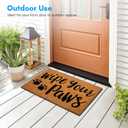 PLUS Haven Coco Coir Door Mat with Heavy Duty Backing, Wipe Your Paws Doormat, 17.5" x 30" Size, Easy to Clean Entry Mat, Beautiful Color and Sizing for Outdoor and Indoor uses, Home Dcor