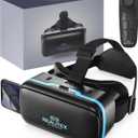 3D VR Headset for Kids + Android Remote - for iPhone & Android Phones | with 3D VR Videos & Apps Links | Virtual Reality Goggles Set for Beginners