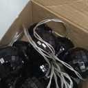 BBTO LED Disco Ball String Light Battery Powered Mirror Balls Ornaments for Outside Backyard Porch 70s 80s Disco Party Supplies(1.57 Inch,Black)