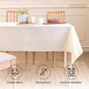 Encasa XO Dining Table Cover | 56"x120" Cotton Canvas Rectangular Tablecloth | Machine Washable, Natural Table Cloth for Indoor & Outdoor Dining, Durable, Easy-Care | Suitable for Any Occasion