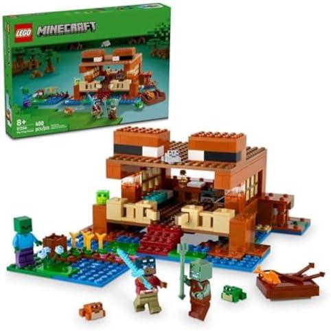 LEGO Minecraft The Frog House Building Toy for Kids, Minecraft Toy Featuring Animals, a Toy Boat and Mob Figures, Gaming Gift for Girls and Boys Ages 8 and Up, 21256