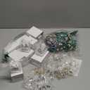 Kasyat 41 Pcs Christmas Village Set LED Lighted Christmas Village Accessories White Houses with Xmas Tree Deer Streetlight Figurines Crafts Town Scene