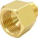 Uenede 2PCS Brass Coupler 1/2" Flare Female to 3/8" Flare Male Tube Gas Adapter Nipples Pipe Fittings Hose Connectors