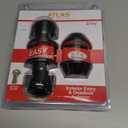 BESTTEN 2 Pack Keyed Same Exterior Door Knobs and Single Cylinder Deadbolts Combo Set, Keyed Alike Entry Door Knobs with Locks and Keys for Entrance and Front Door, Matte Black