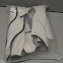 MIULEE 84" Long Scalloped Shower Curtain Linen Textured with 12 Metal Hooks Cute Extra Long Heavy Duty Washable Waterproof Cloth Shower Curtains with Black Border for Bathroom Bathtub,Cream Beige