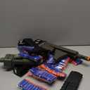 Realistic Toy Gun for Nerf Guns Darts, Foam Blaster - with Scope 120 Soft Bullets 3 Magazines, Semi-Auto Sniper Rifle Electric Machine Guns for Boys 6-12 Age for Kids and Adults