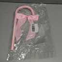 Garneck Shepherd Staff Cane with Bowtie for Women Girl: Pink Shepherd Hook Stick Novelty Walking Cane Prop for Halloween Cosplay Costume Accessories Stage Performance