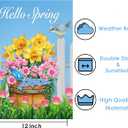 Seasonal Garden Flags Set of 10 12x18 inch Double Sided Yard Flags, Outside Small Garden Flag with Anti-Wind Clip and Stopper, Outdoor Holiday Lawn Decorative Decor