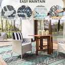 MontVoo Outdoor Rug Carpet Waterproof-Patio Rug Mat 5x8 Reversible RV Outdoor Camping Rugs Picnic Beach Mats Plastic Straw Outside Rugs for Balcony Porch Pool Deck Boho Patio Decor