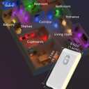 WILLED Stair Lights Indoor RGB & Warm White,Rechargeable Motion Sensor Night Light,Wireless Motion Sensor Lights Indoor for Stair,Bathroom,Hallway,Kitchen,Closet,Cabinet,Bedroom,Kids' Room (4 Pack)