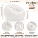 Realspring Inflatable Bean Bag Chairs Outdoor Blow up Camping Chairs Inflatable Lazy Sofa Folding Portable Bean Bag Loungers Couch for Movie Night(Beige,12 Pcs), 38.5 x 21.6 x 11 inches