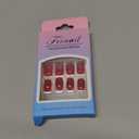 Cherry Red Press On Nails Short, Reusable Square Stick On Nails in 15 Sizes 30Pcs Soft Gel Glue On Nails Fake Nails Acrylic False Nails Manicure Kits for WomenMother's Day Gift