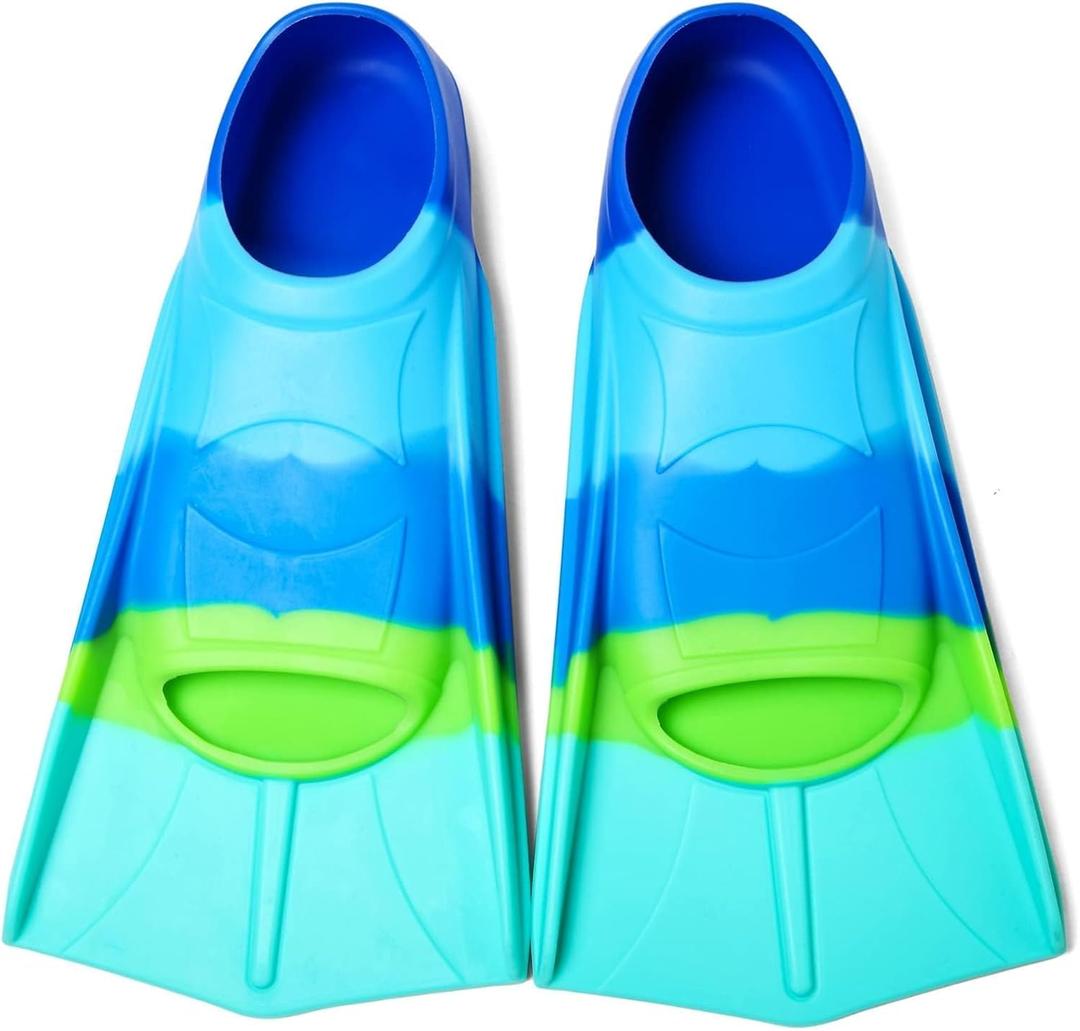 Kids Swim Fins,Short Kids Fins Youth Swimming Flippers for Lap Swimming Training for Children Girls Boys Beginners, XXXS
