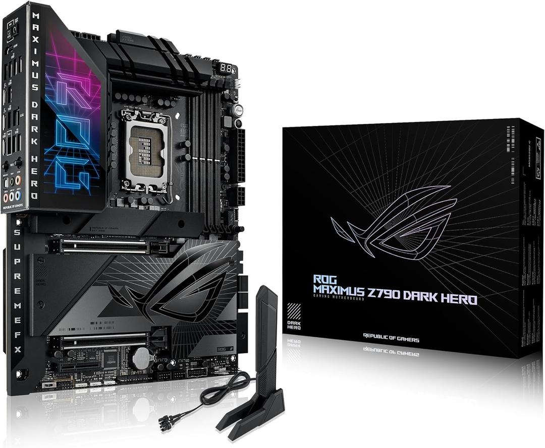 ASUS ROG Maximus Z790 Dark Hero (WiFi 7) LGA 1700(Intel 14th &13th&12th Gen) ATX Gaming Motherboard(PCIe 5.0x16, 5xM.2 Slots,DDR5,2X Thunderbolt 4 Ports, USB Type-C Front-Panel)