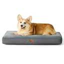 Bedsure Washable Large Dog Crate Bed - 3 Inch Thicken Up to 70lbs Pet Mat Pillows with Removable Washable Cover, Grey