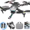 Drone, Drones with camera for adults 4k, Drones for kids 8-12, Brushless Motor, FPV Foldable Drone, Carrying Case, 40 mins Battery Life, Christmas gifts, 360 Flip, APP Control