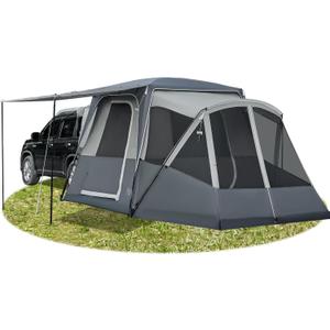 TIMBER RIDGE 5-9 Person SUV Tent with Screen Porch and Awning for Family Camping, Weather Resistant and Portable Van or Car Tent, Includes Rainfly and Storage Bag, 13' W X 10' L X 7.1' H