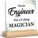 2 x Engineer Gifts for Men Women, Funny Gifts for Engineers, Mechanical Engineering Gifts, I'm an Engineer Acrylic Desk Plaque Sign Engineer Office Decoration