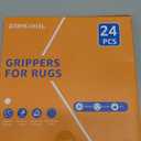 ZONGOOL 4 PCS Rug Tape, Reusable Washable Grippers for Rugs, Double Sided Non-Slip Rug Pads for Hardwood Floors, Rug Stoppers to Prevent Sliding, White