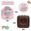 Baby Support Seat, Cute Baby Sofa Chair for Sitting Up, Comfy Plush Infant Seats (Gray Elephant, W17.5 x H17.5)