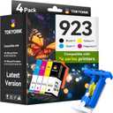 TOKYOINK 923 Ink Cartridges Combo Pack Replacement for HP 923 Ink Cartridges Work for OfficeJet Pro 8120 8122 8122e 8123 8124 8125 8130 8132 8134 8135e 8138e 8139e Printer Without Chip (4 Pack)