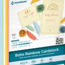 PrintWorks Boho Rainbow Cardstock 8.5" x 11" - 200 Sheets - 5 Assorted Boho Tones - Ideal for School & Craft Projects - 67 lb/147 gsm & 90 lb/165 gsm - Made in the USA - SFI® Certified (00605) Pack Of 2