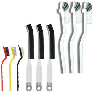 Cleaning Brush, 9 Pcs Hard Bristle Crevice Cleaning Brush Set for Kitchen Bathroom Toilet Grout Bottle Gap Window Tracks, Multifunctional Home Essentials Scrub Cleaning Tools