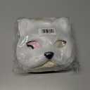 FunMular Therian Mask and Tail Cat Masks Animal Tail Fox Glove Set Furry Paws for Halloween Party Costume (White)