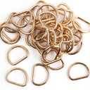 JWBIZ Metal D Rings Heavy-duty Extra Thick 3.8mm Thickness D ring for Sewing Keychains Belts and Dog Leash