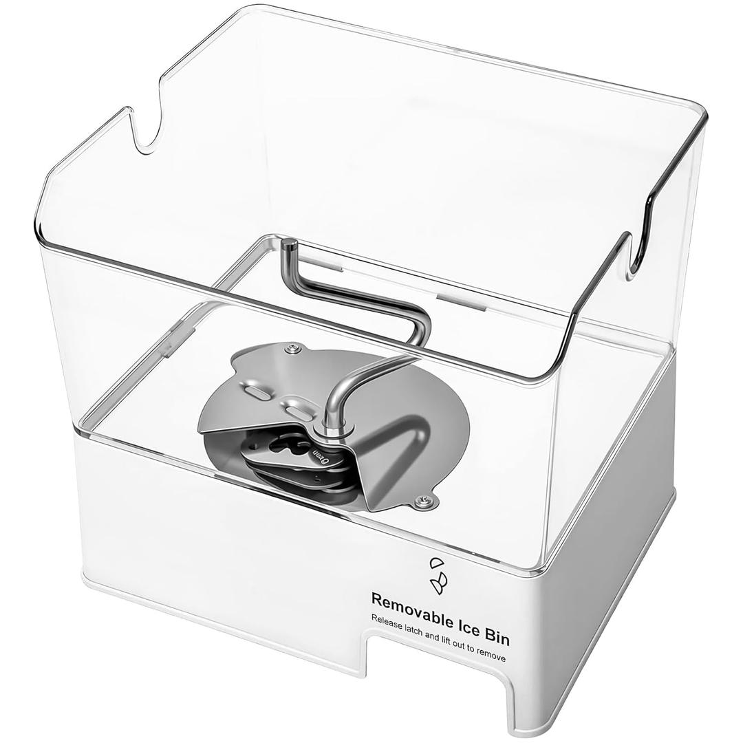 Upgraded WPW10347093 Refrigerator Ice Bin Fit for Whirlpool Ice Bucket Replacement, W10347093 Removable Ice Container for Whirlpool Ice Maker Replacement for Maytag, Jenn-Air WRF736SDAM