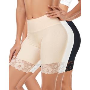 Blueinn Women's High Waist Safety Shorts Mesh - Cooling Anti Chafing Underwear Soft Breathable for Dresses Skirts Travel Party 3PCS-XL