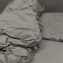 BESTOUCH Duvet Cover Set 100% Washed Cotton Linen Feel Super Soft Comfortable Chic Lightweight 3 PCs Home Bedding Set Solid Sage Green Super King Plus