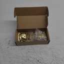 Ravinte 10 Packs (5 Pairs) 3/8" Inset Gold Cabinet Hinge,Self Closing Hinges for Kitchen/Bathroom/Furniture Cabinets & Doors,Decorative Cabinet Hardware Kitchen Cabinet Hinge with Door Bumper