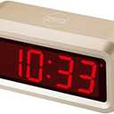 Timegyro Alarm Clock for Bedrooms, LED Digital Clock Battery Operated Small Wall Clock with 3 Level Brightness Adjustable,Snooze,12/24Hr,1.2" Digital Display for Desk, Bebside,Table, Travel COLOR BLACK