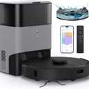 Robot Vacuum and Mop Combo, Self-Emptying, 60-Day Capacity, Schedule, 180mins Runtime, Home Mapping, Wi-Fi/App/Alexa/Remote, Robotic Vacuum Cleaner for Pet, Hard Floors, Carpet (Black)