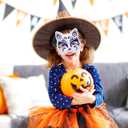 Cabilock 6Pcs Blank Cat Masks 7.08X6.69 Inches Paper Animal Masks for Painting Diy Crafts Halloween Party Cosplay Half Face Mask with Straps