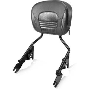 Detachable Sissy Bar Upright for Harley Touring 2009-2025, Rear Passenger Backrest Pad Compatible for Street Glide Road Glide FLHR FLHX FLHT FLTR Electra Glide Road King Ultra Limited CVO