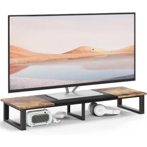 aboxoo 45" TV Riser for 32-60 inch TV, TV Riser Stand Shelf, Tabletop TV Stand Riser, Computer Monitor Table for Home Living Room, Study Office (Brown)