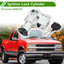 No.D1469G/924-713/88965342 Ignition Lock Cylinder for Chevrolet Silverado 1500 3500 01-06 Silver Tone Front Ignition Switch Cylinder Lock Metal 1 Set