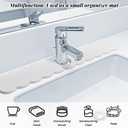 23.6'' Long Size Diatomite Faucet Mat Fast Drying Stone Sink Tray Splash Proof Bathroom Counter Faucet Super Water Absorption