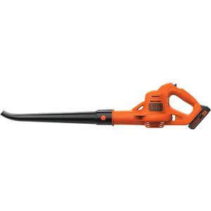 BLACK+DECKER Leaf Blower Cordless with Battery and Charger 20V MAX, Electric Blower Lawn Sweeper, 130 mph Air Speed, Lightweight Design (LSW221)