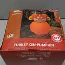 JOIEDOMI 6FT Thanksgiving Inflatable Turkey Decoration Outdoor, Light Up Inflation Turkey with LED, Happy Thanksgiving Blow Up Yard Decorations for Outside, Yard, Garden, Lawn, Party Supplies