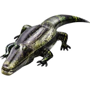 Liliful 1 Pcs 49 Inch Inflatable Alligator Pool Float Floating Alligator Decoy for Pool Long Inflatable Crocodile for Adults Swamp Safari Birthday Party Pond Garden Patio