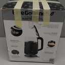 Elite Gourmet EKT8717 1.7L Dual Wall Cool Touch Electric Tea Kettle, Borosilicate Glass, 304 Stainless Steel Interior, Programmed Digital Touchscreen, Keep Warm, Auto Off & Audible Indicator, Black (1.9 Quarts)