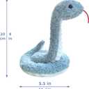 Blue Plush Snake Stuffed Animal Toy, Soft Cuddly Plushie Hugger Toy for Boys & Girls, Gifts for Kids or Girlfriend, 17 Inches
