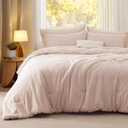 Bedsure Oversized King Comforter Set, Light Pink Soft Prewashed Bedding for All Seasons, 3 Pieces GentleSoft™ Bed Set, 1 Lightweight Comforter (120"x98") and 2 Pillowcases (20"x36")
