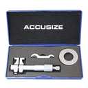 Accusize Industrial Tools 1-2'' by 0.001'' Inside Micrometer in Fitted Case, Satin Chrome Finished, Eg00-3222