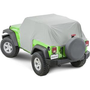 MasterTop Full Door Cab Cover Fits 2007-2018 Jeep JK Wrangler 2Dr with hard or soft top removed| Made with Durable Waterproof Exterior and Paint Pampering Soft Interior|11110309