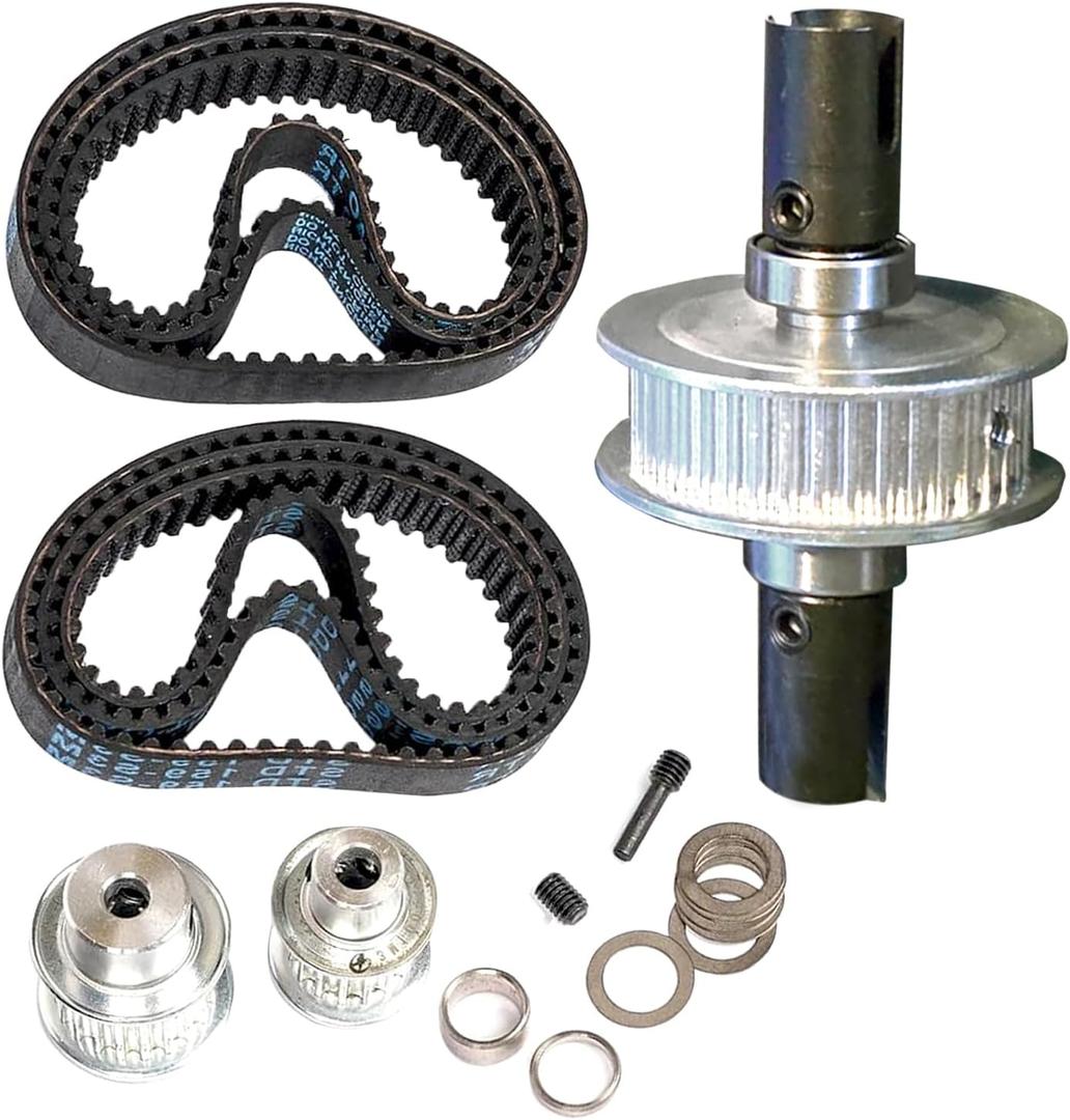 Aluminum Belt Drive System Kit for Arrma 6S 1/8 Typhon&1/7 Infraction/Felony/Limitless F1 V1 | Not for 1/7 F1 V2,Transmission Belt Kit for Center Differential,Drive Train Belt Speed Run Spur Input