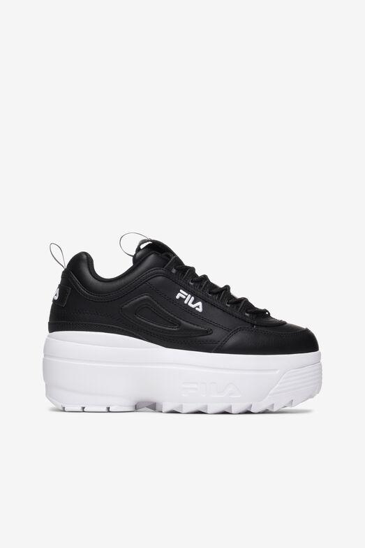 Fila Women's Disruptor Ii Wedge Sneaker, Black/White/White, Size 8